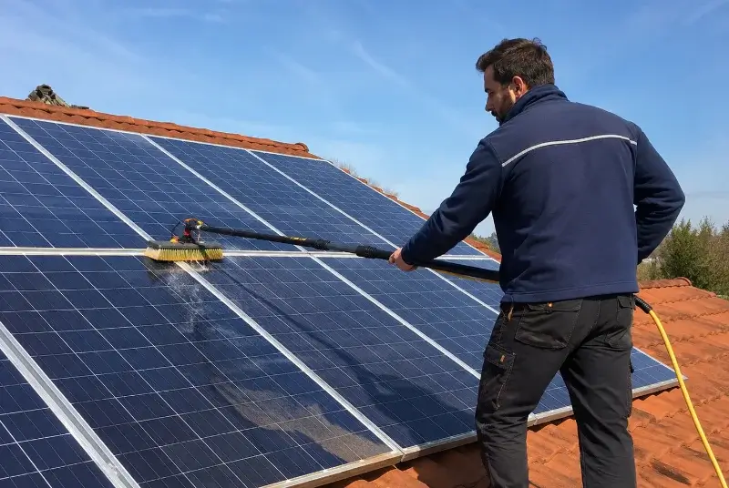 Nettoyage et entretien de panneaux solaires à la Bruffière